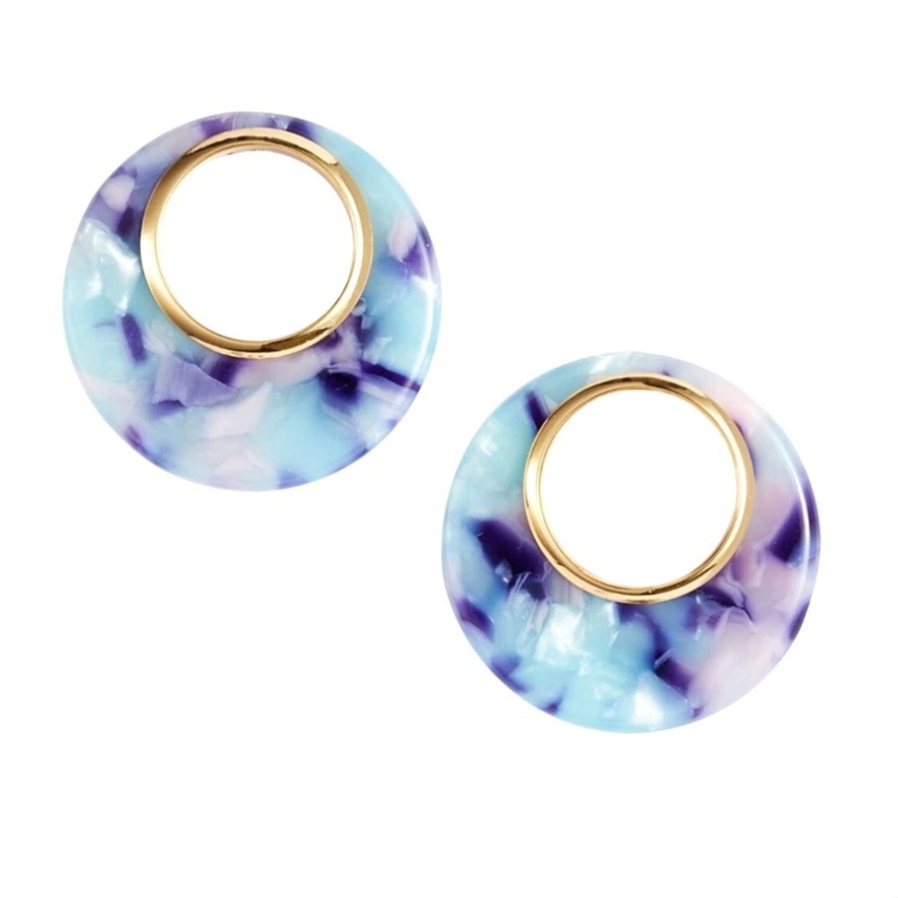 kate spade Acrylic Blue Oversized Stud Earrings